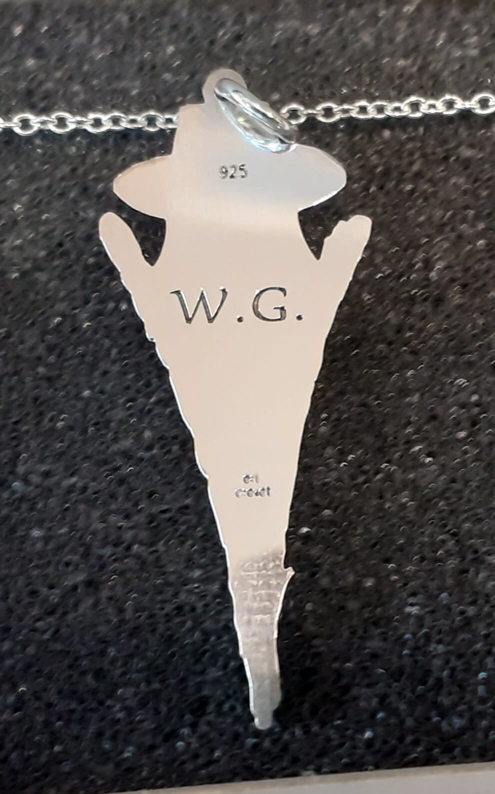 Colgante de plata de ley V de Vendetta
