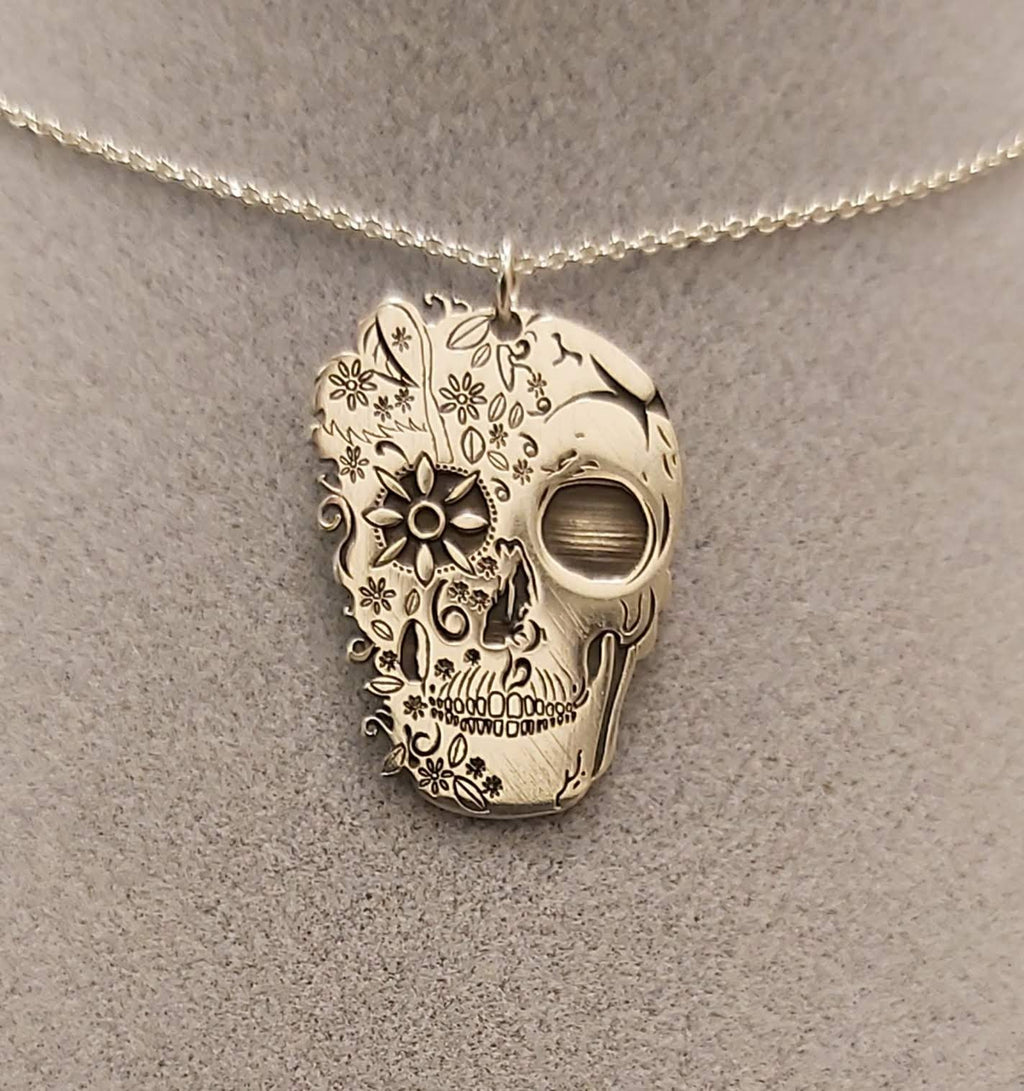 Colgante Calavera Catrina en Plata de Ley  
