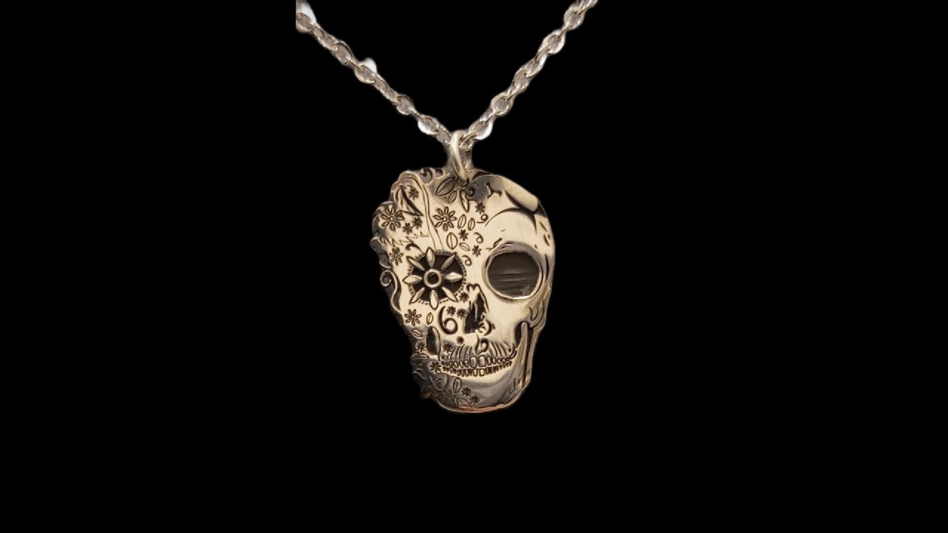 Colgante Calavera Catrina en Plata de Ley  