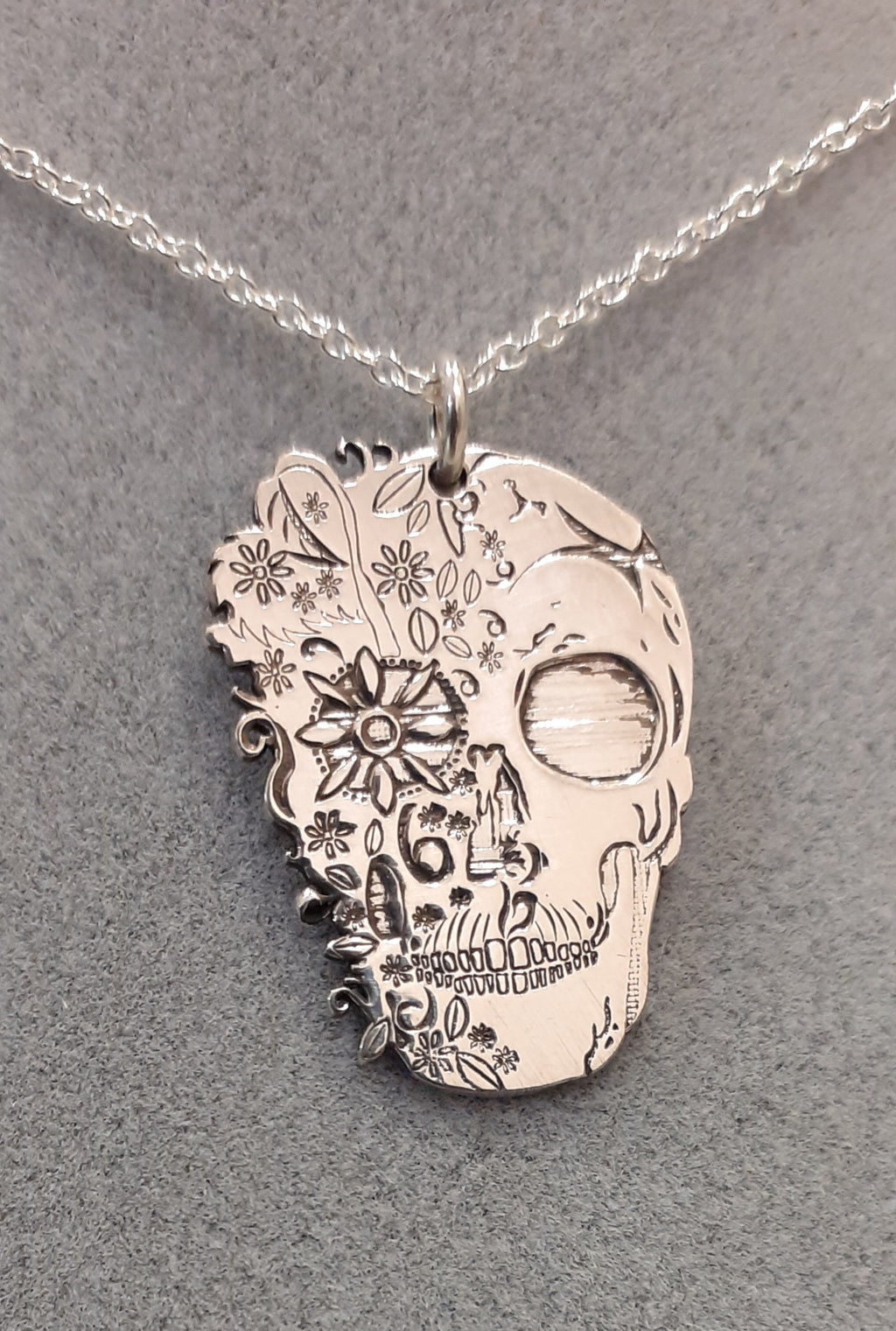 Colgante Calavera Catrina en Plata de Ley  