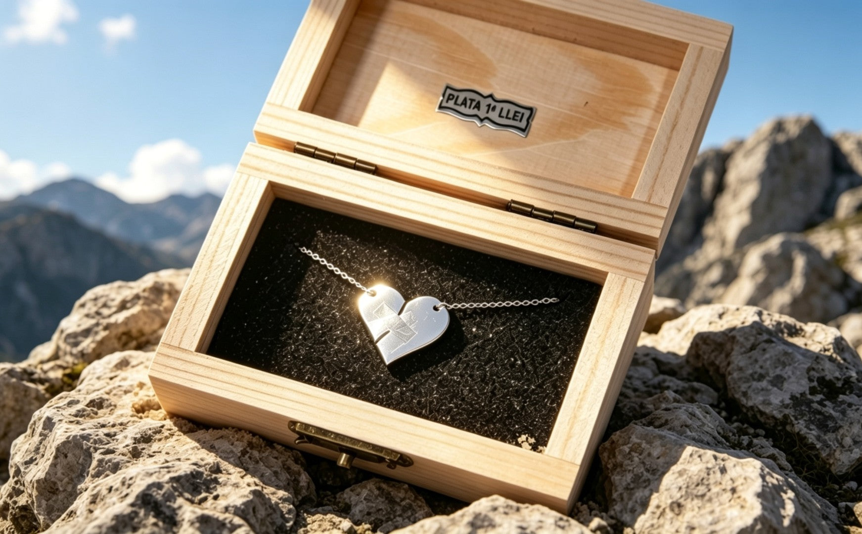 Steling Silver Wounded Heart Pendant Necklace