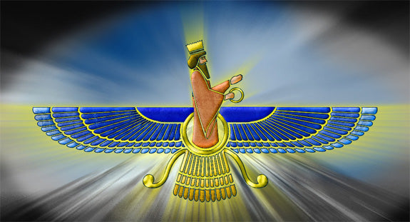 Penjoll Faravahar en Plata de Llei 925