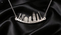 Colgante Skyline de Barcelona en Plata de Ley