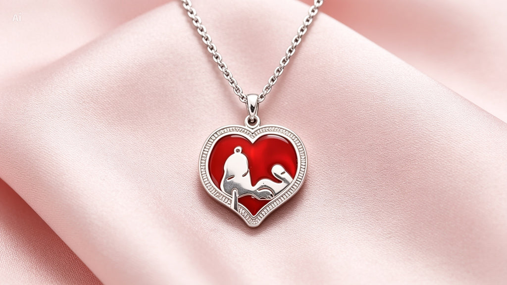 Colgante Snoopy Corazón de Plata y Esmalte