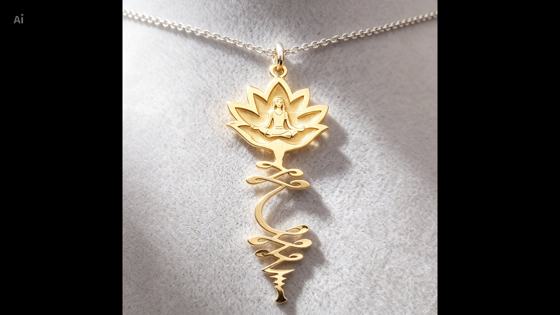 ✨ Unalome & Lotus Pendant · Sterling Silver Necklace