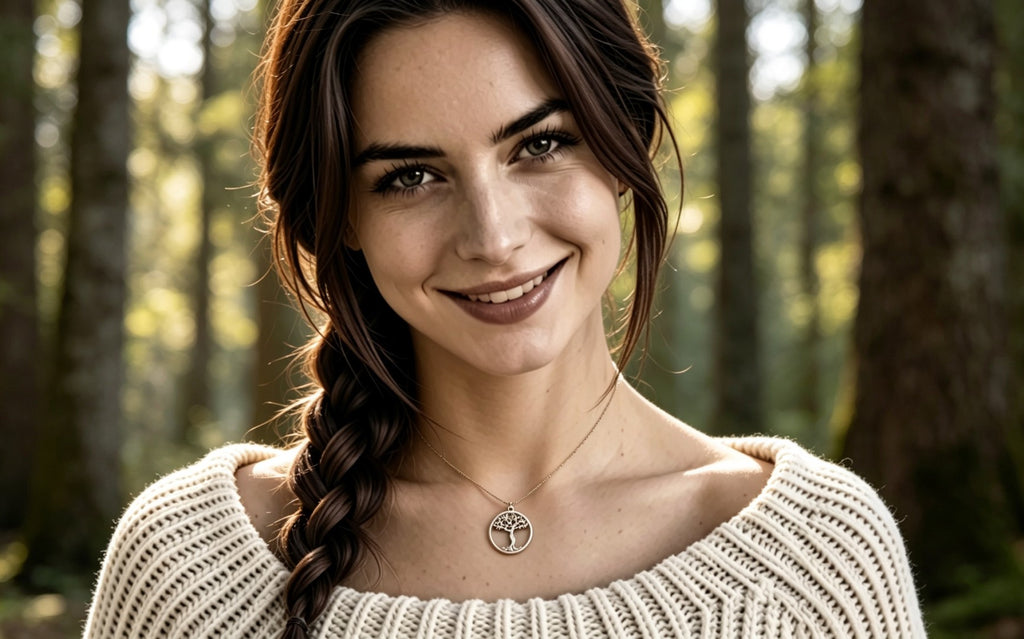 Tree of Life Pendant Necklace Woman Silver