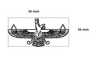 Penjoll Faravahar en Plata de Llei 925