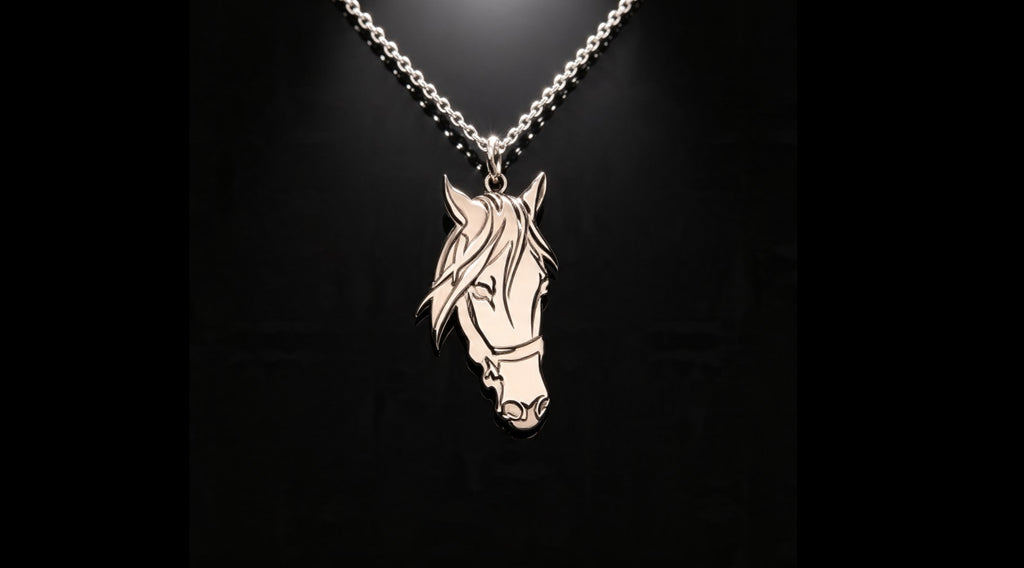 Personalized Sterling Silver Horse Pendant