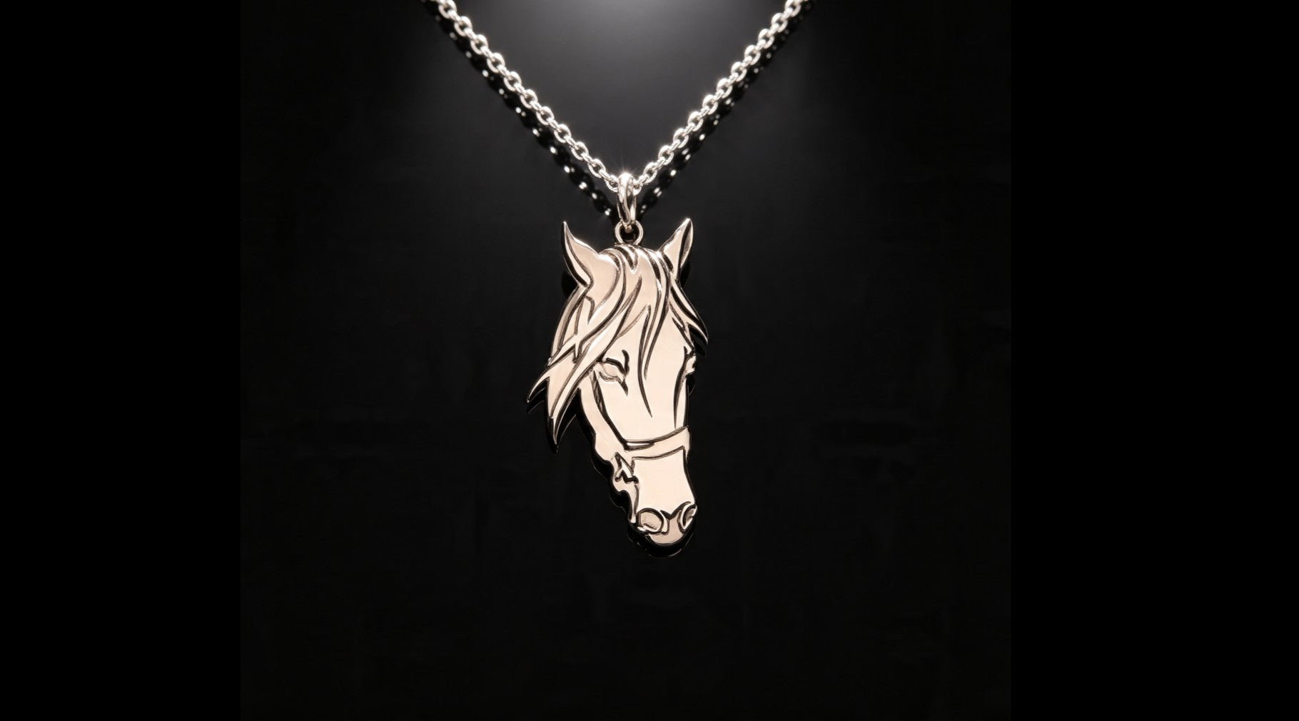Personalized Sterling Silver Horse Pendant