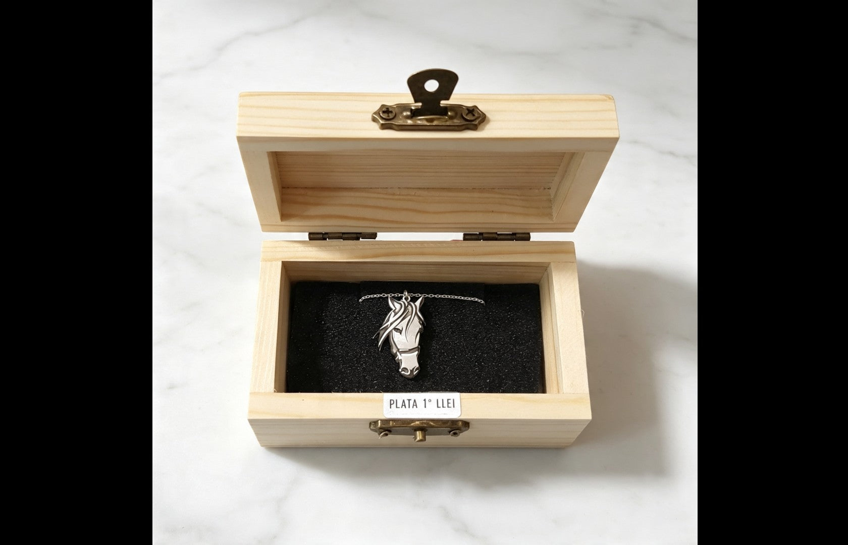 Personalized Sterling Silver Horse Pendant