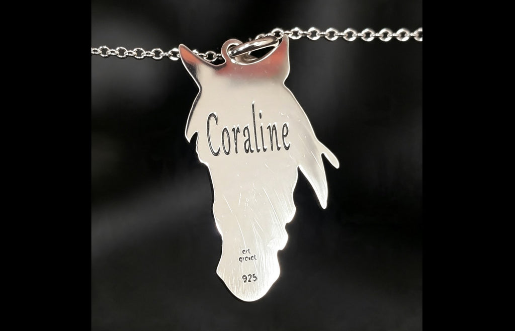 Personalized Sterling Silver Horse Pendant