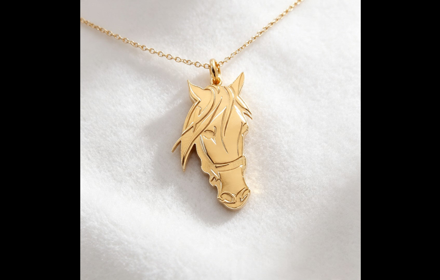 Personalized Sterling Silver Horse Pendant