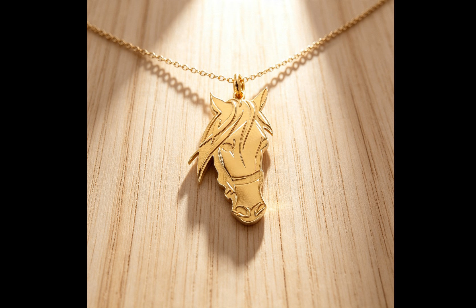 Personalized Sterling Silver Horse Pendant