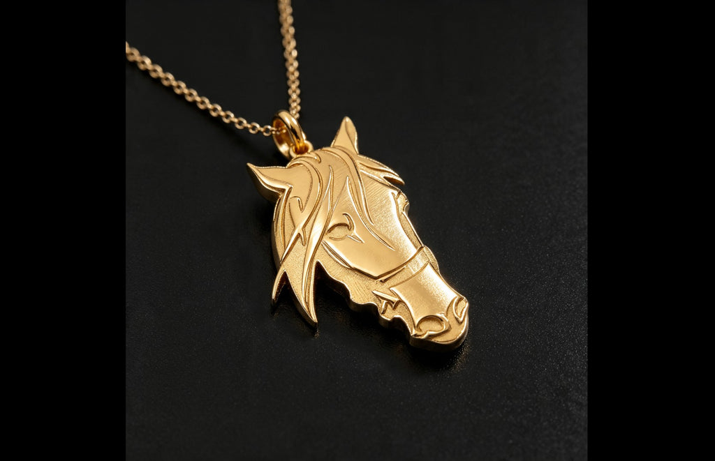 Personalized Sterling Silver Horse Pendant