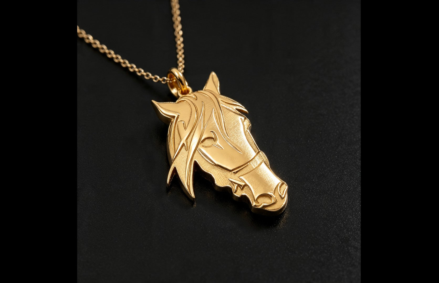 Personalized Sterling Silver Horse Pendant