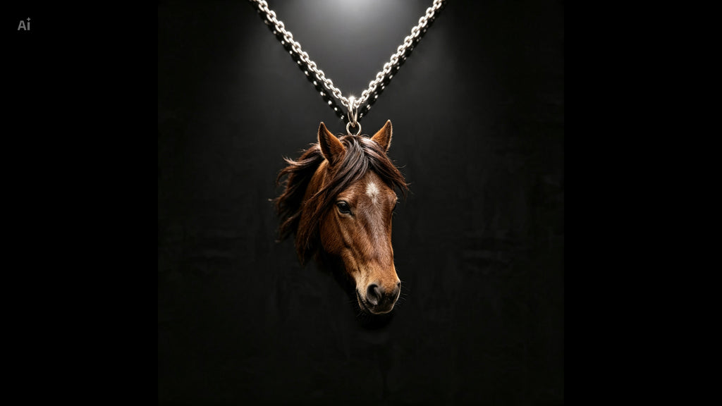 Personalized Sterling Silver Horse Pendant