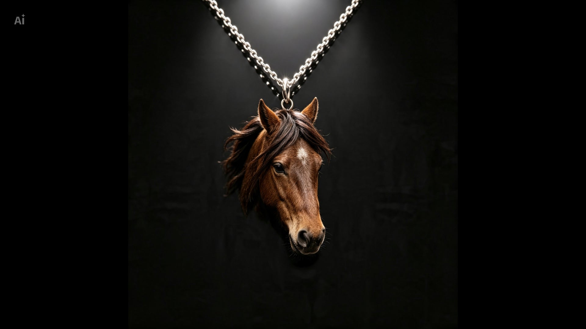 Personalized Sterling Silver Horse Pendant
