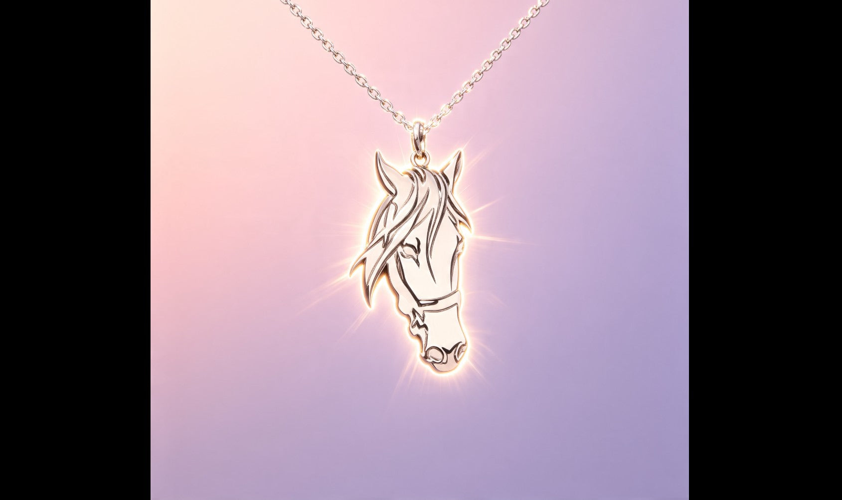 Personalized Sterling Silver Horse Pendant