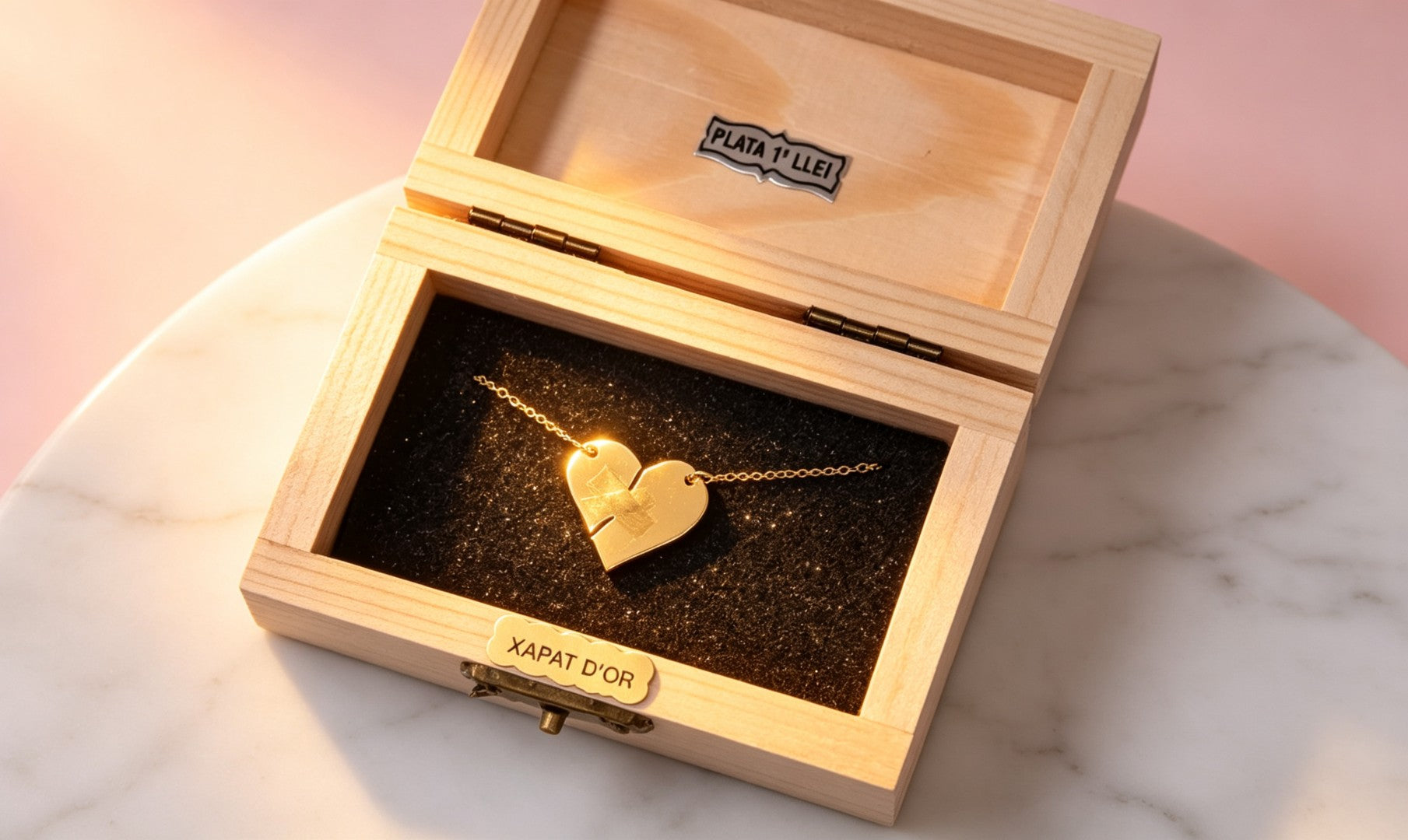 Steling Silver Wounded Heart Pendant Necklace