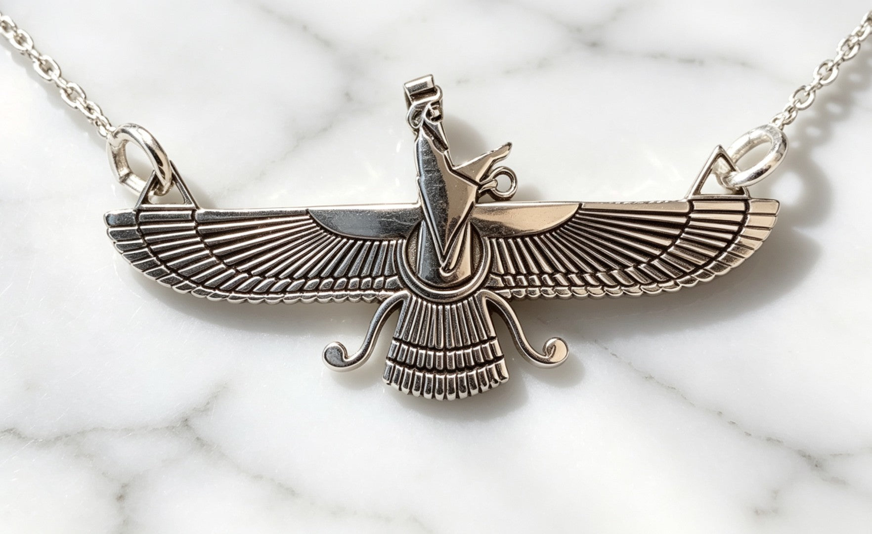 Penjoll Faravahar en Plata de Llei 925