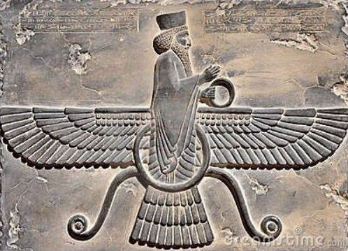 Penjoll Faravahar en Plata de Llei 925