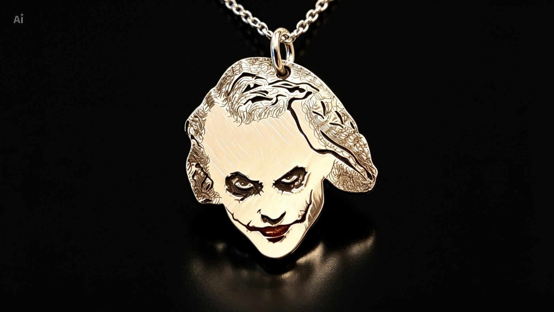Colgante Joker de plata de ley y esmalte