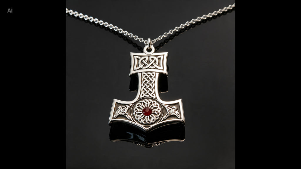 Colgante Martillo de Thor en Plata 925.