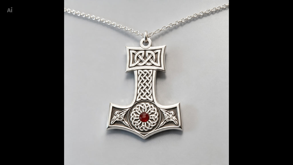 Colgante Martillo de Thor en Plata 925.