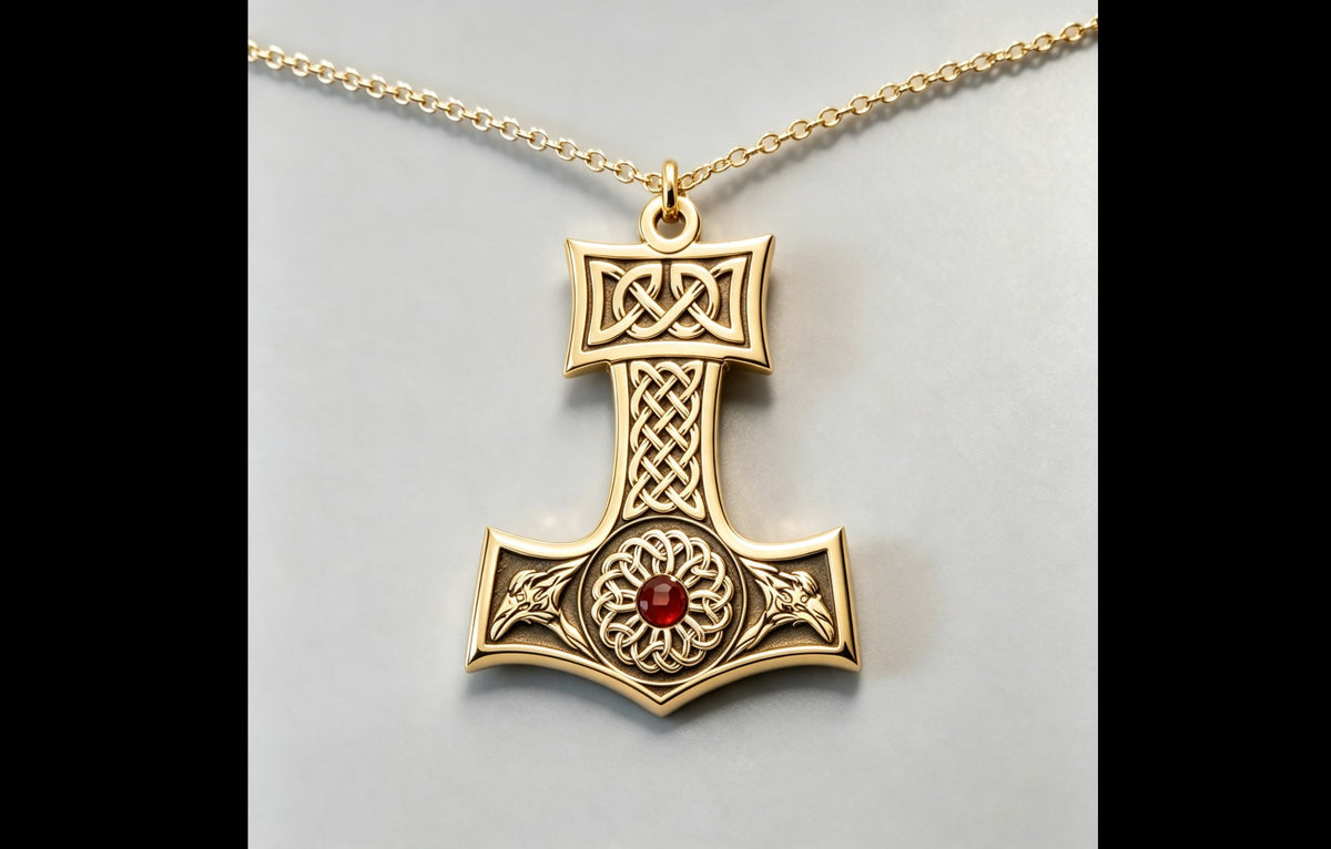 Colgante Martillo de Thor en Plata 925.