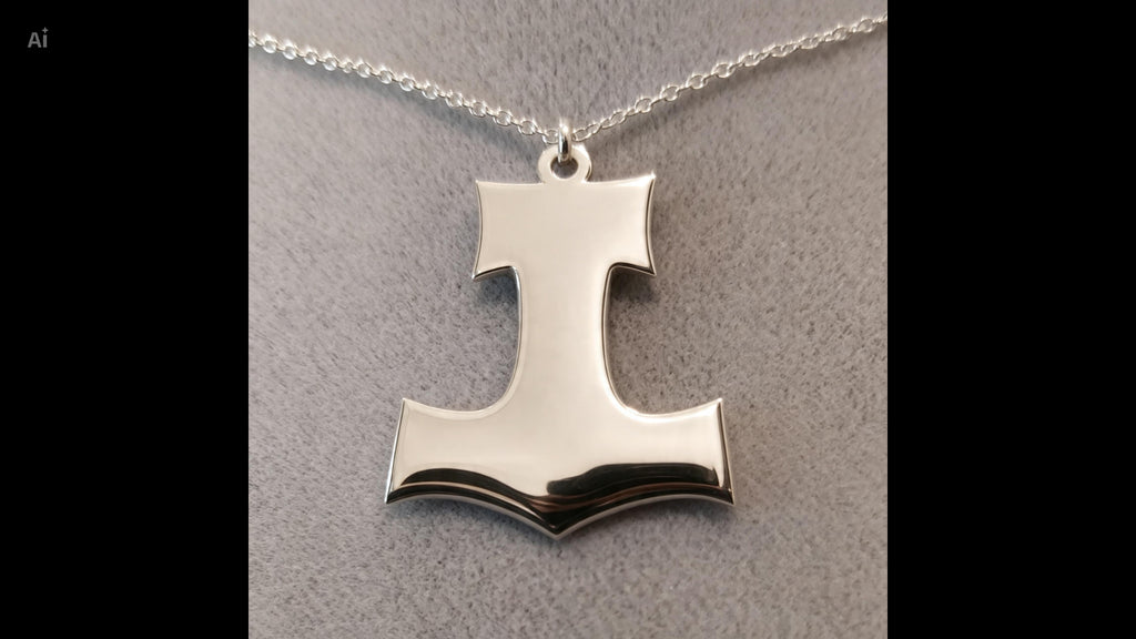 Colgante Martillo de Thor en Plata 925.