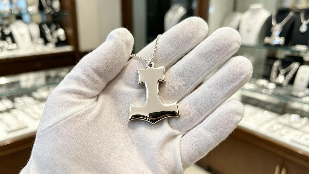 Colgante Martillo de Thor en Plata 925.