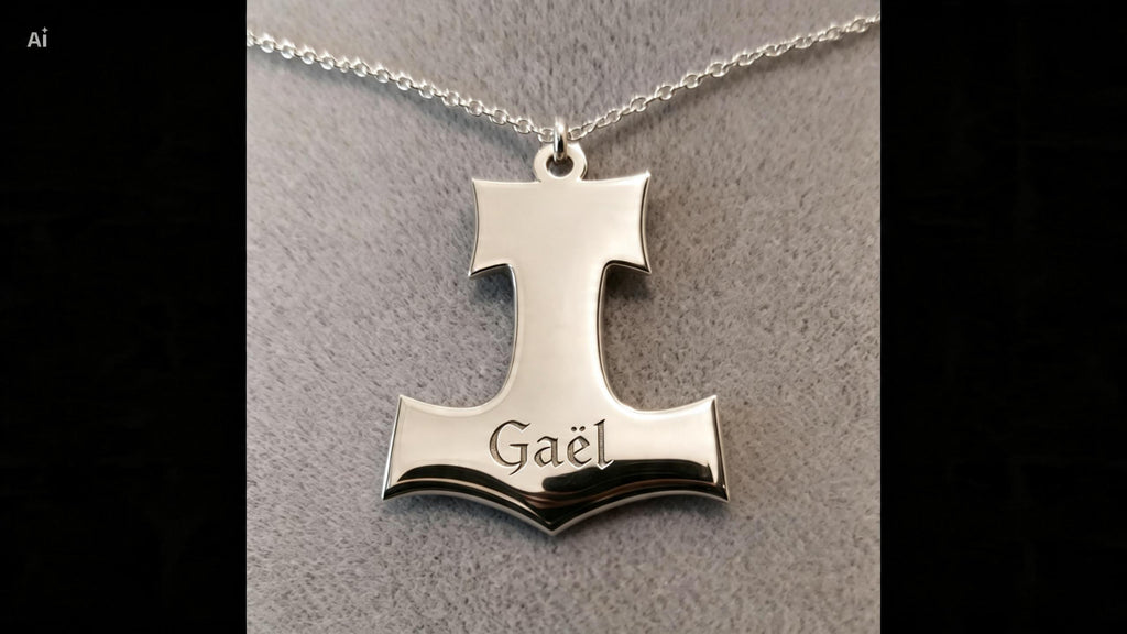 Colgante Martillo de Thor en Plata 925.
