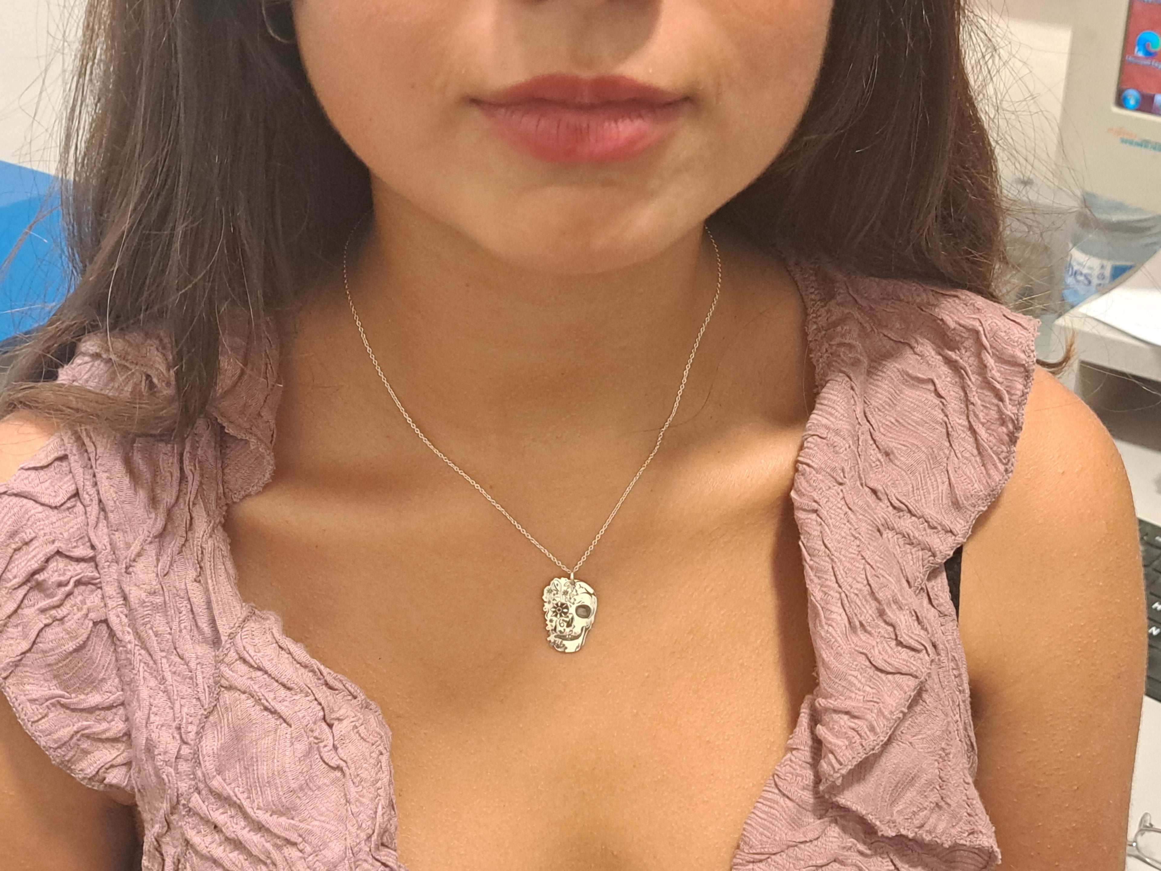Colgante Calavera Catrina en Plata de Ley  