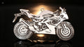 Colgante de plata esterlina con diseño de motocicleta personalizada.