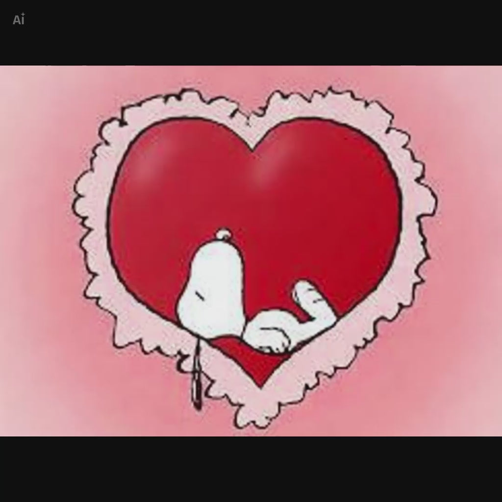 Colgante Snoopy Corazón de Plata y Esmalte