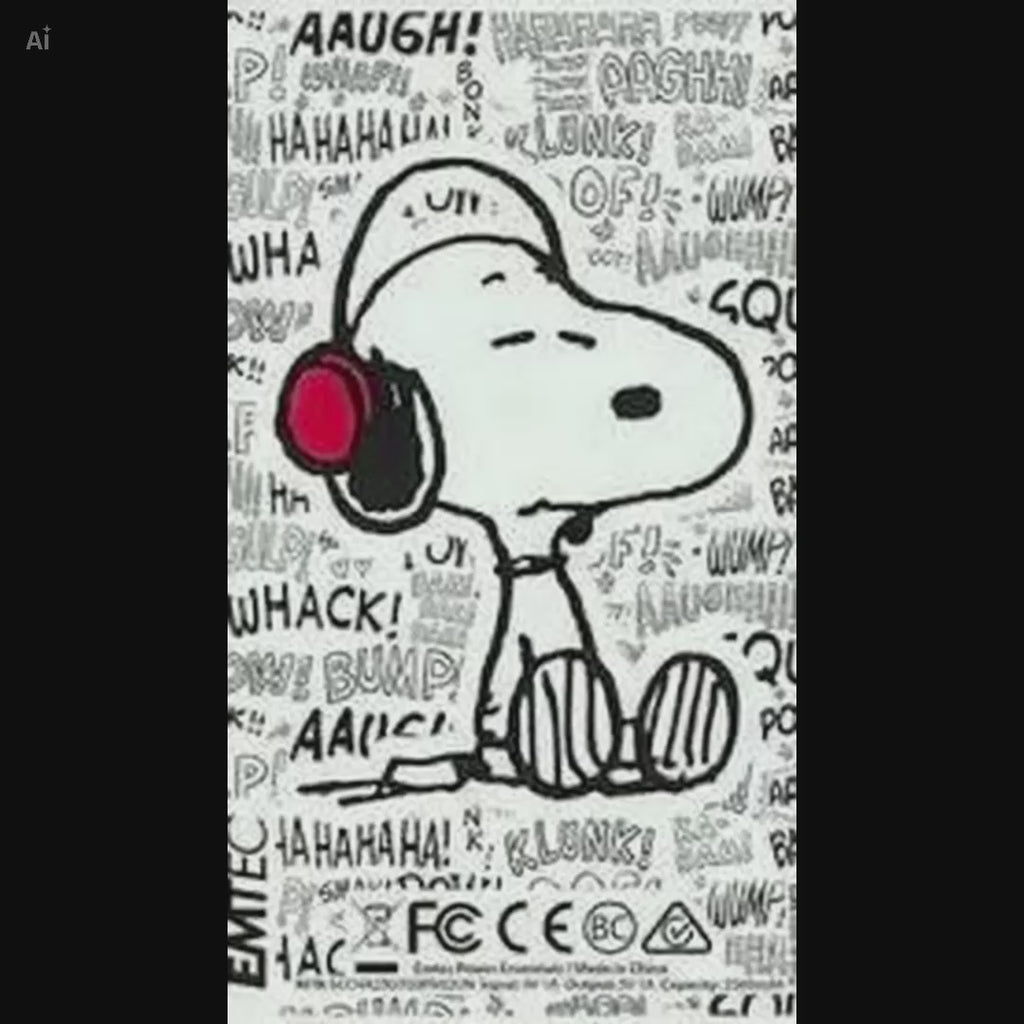 Colgante Snoopy en la Luna de Plata y Esmalte