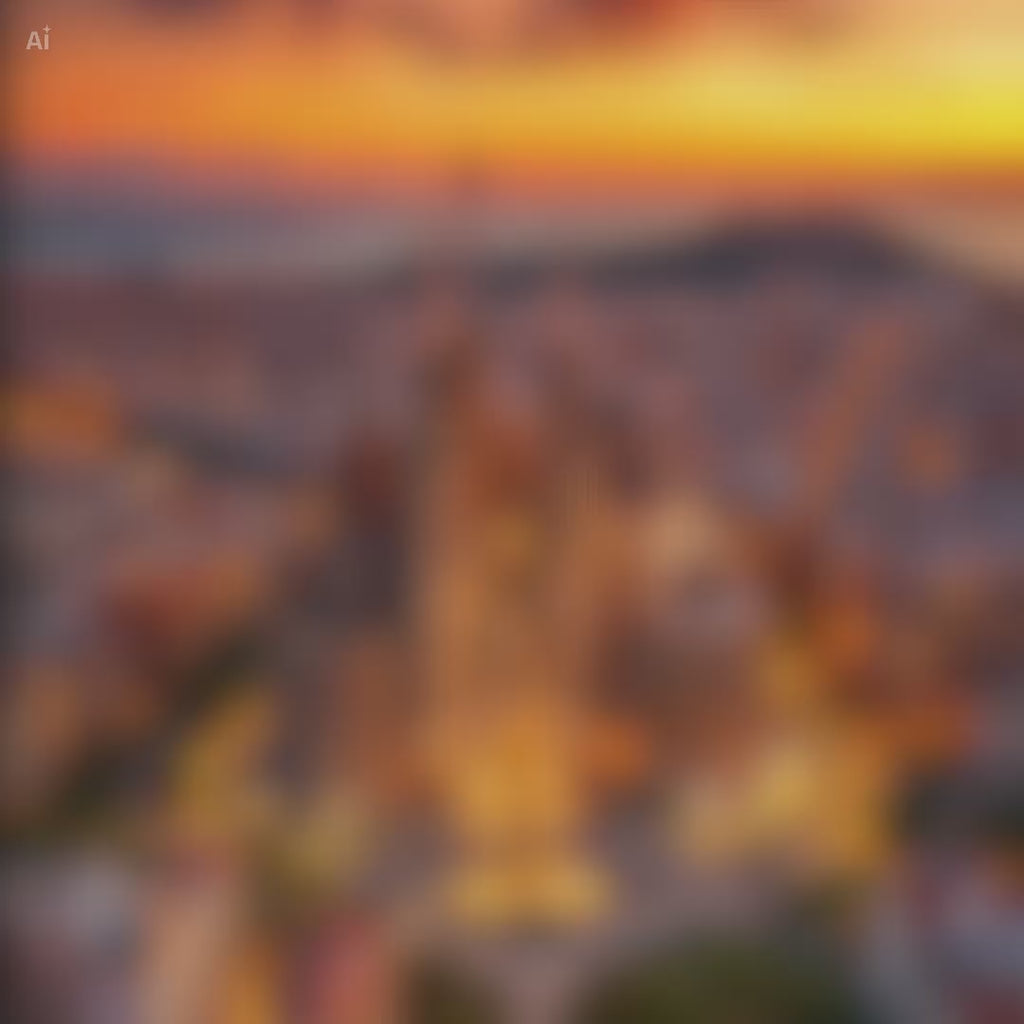 Colgante Skyline de Barcelona en Plata de Ley