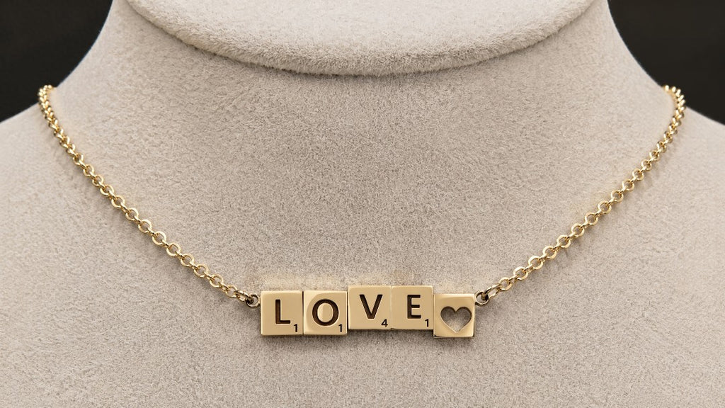 Colgante Nombre Scrabble plata de ley