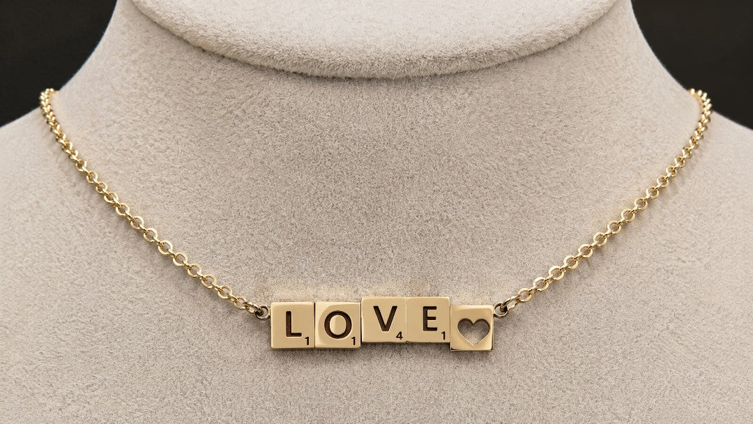 Colgante Nombre Scrabble plata de ley