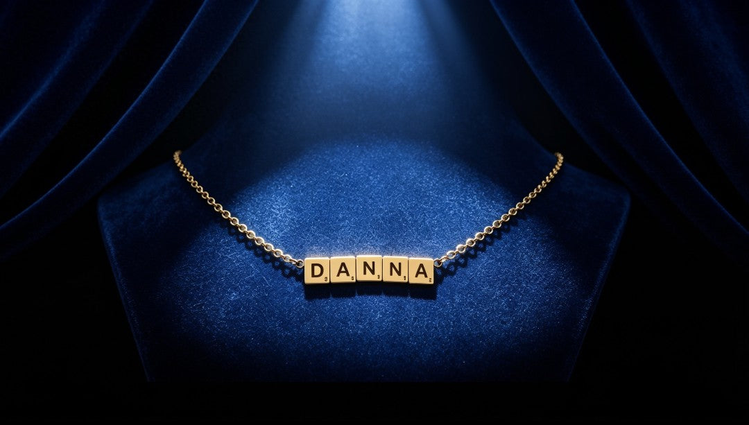 Colgante Nombre Scrabble plata de ley