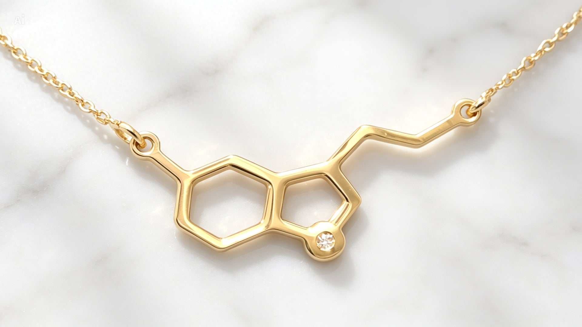 Colgante Serotonina de Plata y Diamante