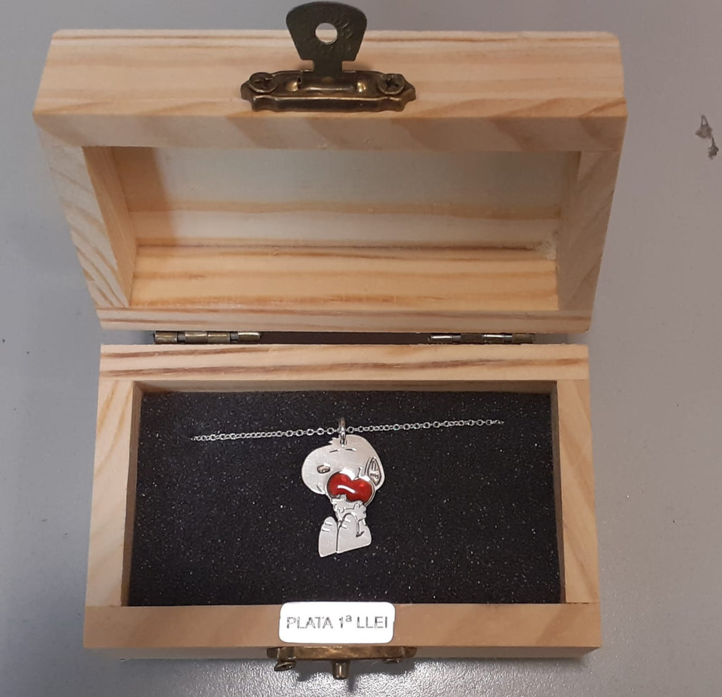 Colgante Snoopy de Plata y Esmalte