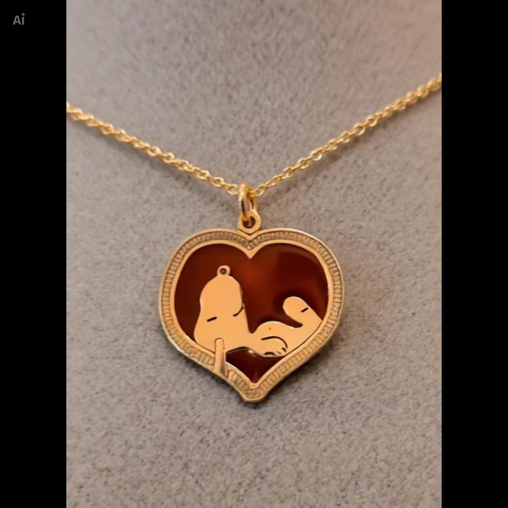 Colgante Snoopy Corazón de Plata y Esmalte